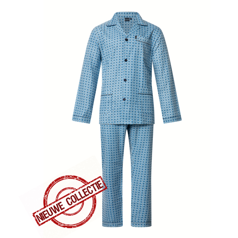 Gentlemen_heren_pyjama_flanel_Multiruit_blue