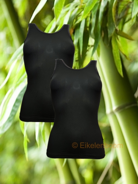 Bamboo dames breed duo zwart met