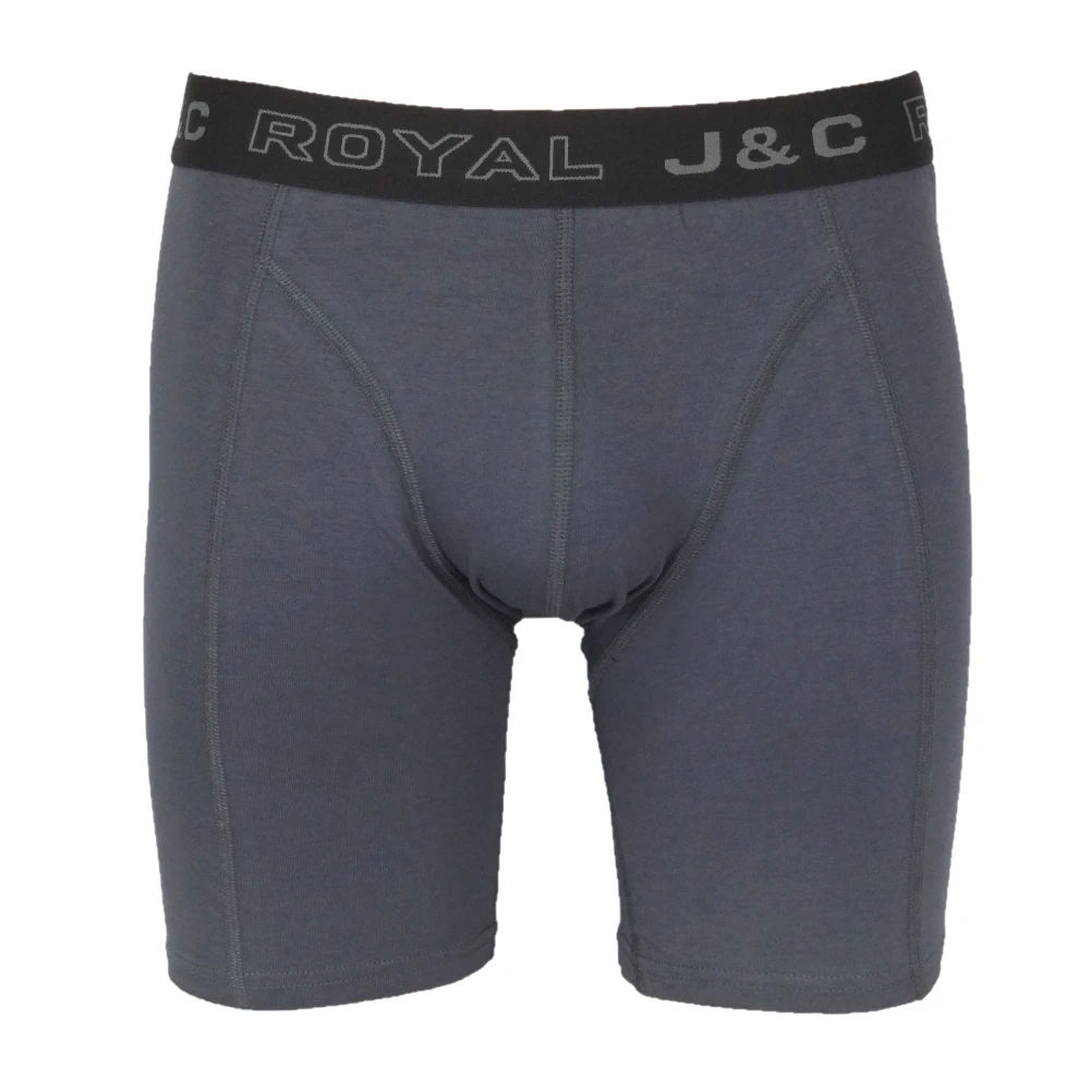 J&C Underwear heren boxershort lange pijp Uni antraciet