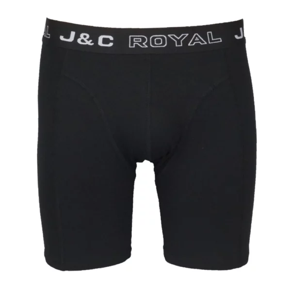 J&C Underwear heren boxershort lange pijp Uni zwart