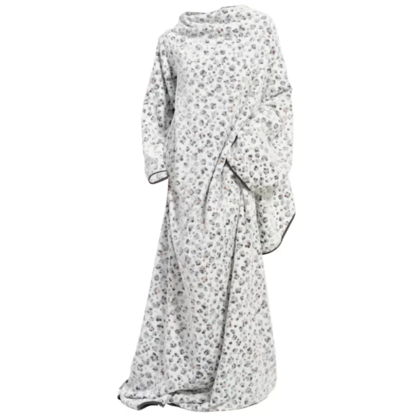 Rebelle Snuggle deken met mouwen fleece Panter grijs