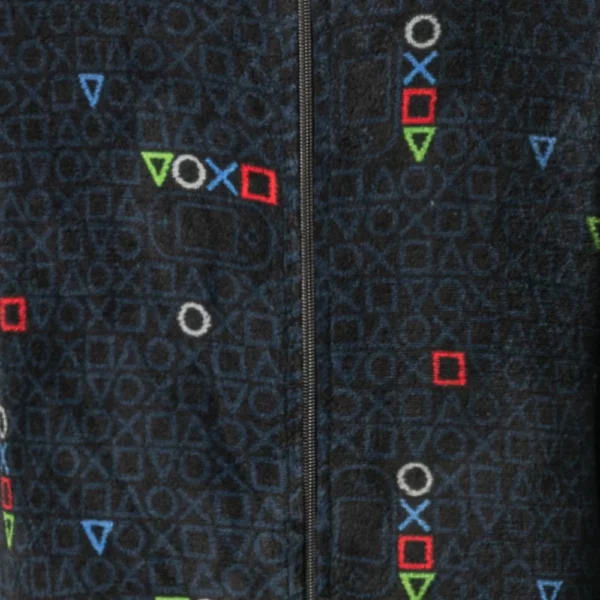 Outfitter jongens onesie fleece Playstation zwart detail