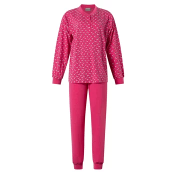Lunatex dames pyjama Porto tulp fuchsia