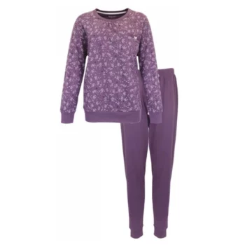 Tenderness dames pyjama Small flower dark purple paars