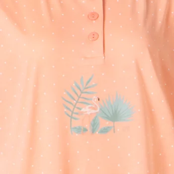 Cocodream dames Tropic flamingo zalm detail