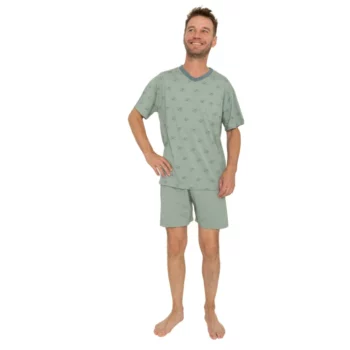 Outfitter heren shortama Fiets groen mêlee