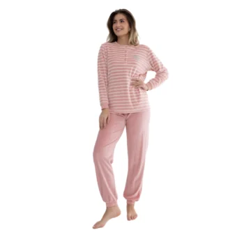 Cocodream dames pyjama velours Just be you roze