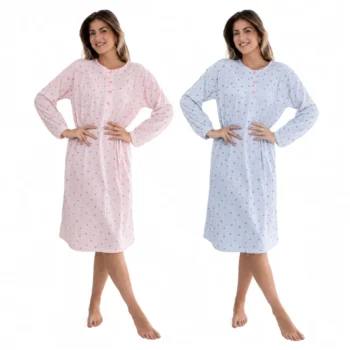 Cocodream dames nachthemden lange mouw 2-pack Screen model